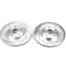 PowerStop Evolution Drilled Slotted Rotors Pair Front For Acura RSX