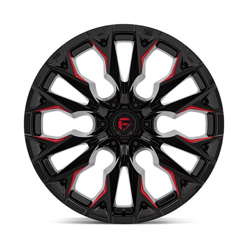 22x12 Fuel Off-Road D823 Flame Gloss Black Milled Candy Red 6x139.7 ET-44 Wheel