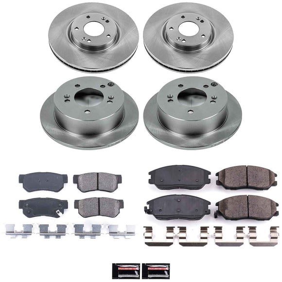 PowerStop OE Stock Replacement Low-Dust Ceramic Brake Pad and Rotor Kit