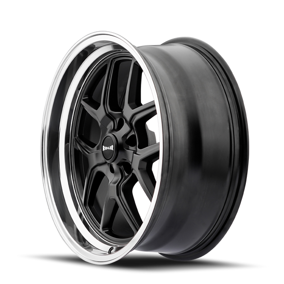 17x7 Ridler 610 Matte Black Polished 5x127 ET0 CB83.82 Wheel Rim