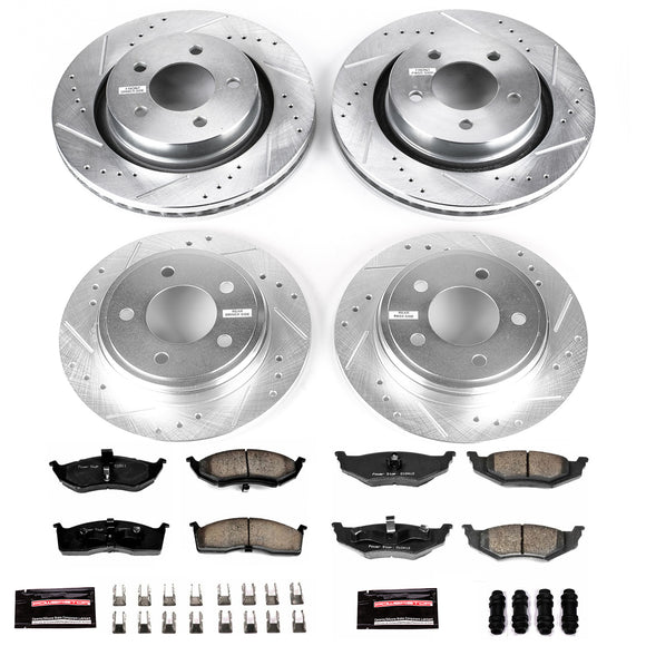 PowerStop Z23 Daily Driver Carbon-Fiber Ceramic Brake Pad and Drilled & Slotted