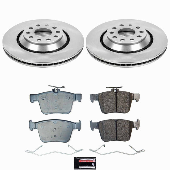OE Stock Replacement Low-Dust Ceramic Brake Pad and Rotor Kit