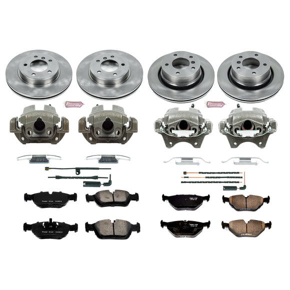 PowerStop OE Stock Replacement Low-Dust Ceramic Brake Pad, Rotor and Caliper Kit
