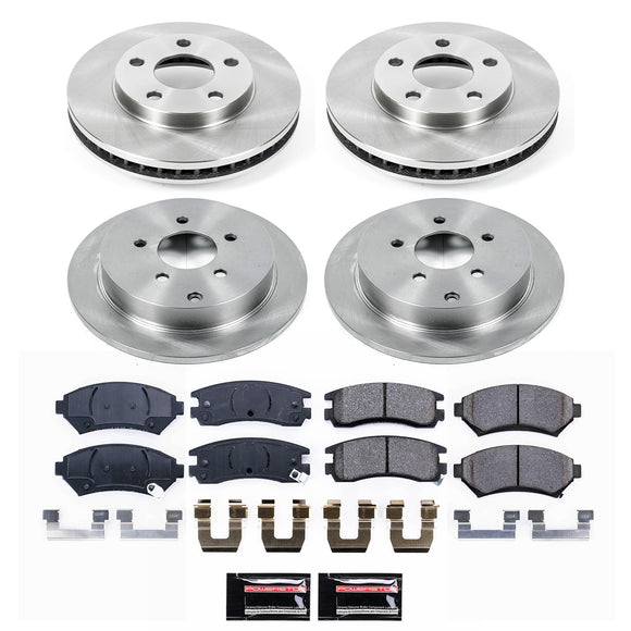 PowerStop OE Stock Replacement Low-Dust Ceramic Brake Pad and Rotor Kit
