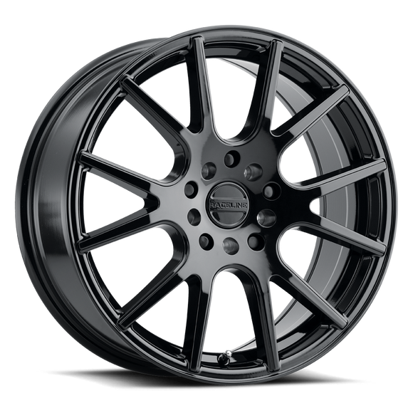 15x7 Raceline 147B Gloss Black 5x110 5x115 ET40 Wheel Rim
