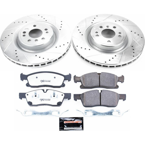 PowerStop Z36 Carbon-Fiber Ceramic Brake Pad with Drilled and Slotted Rotor Kit