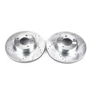PowerStop Evolution Drilled Slotted Rotors Pair Front For BMW 328xi