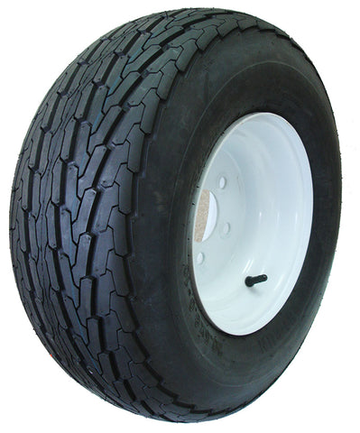 20.5x8.00-10 6 Ply Tire Mounted on 10x6 5-4.5 White Wheel