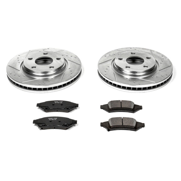 PowerStop Z23 Daily Driver Carbon-Fiber Ceramic Brake Pad and Drilled & Slotted