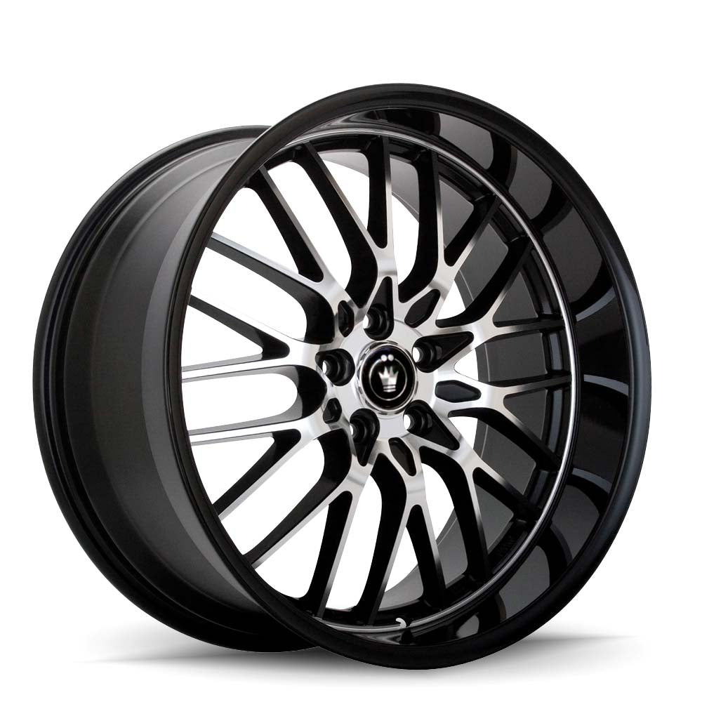 18x8 Konig Lace Gloss Black/Machined Face 5x114.3 5x4.5 ET35 Wheel Rim