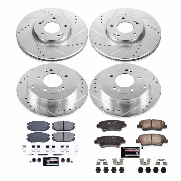 PowerStop Z23 Daily Driver Carbon-Fiber Ceramic Brake Pad and Drilled & Slotted