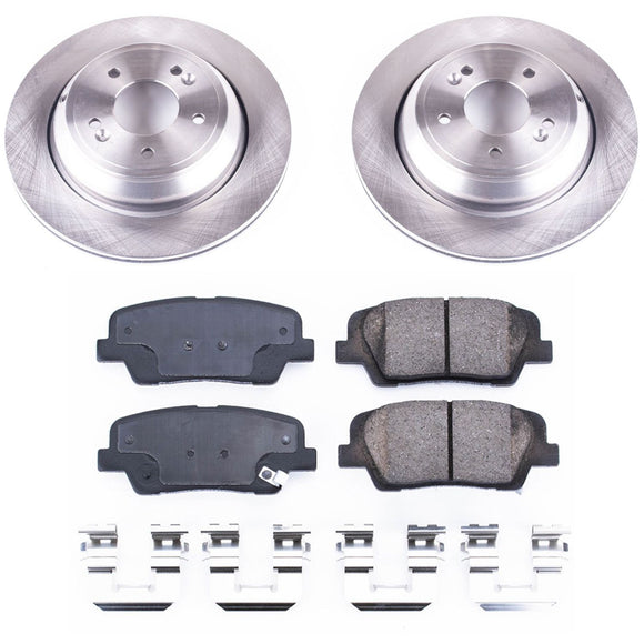 PowerStop OE Stock Replacement Low-Dust Ceramic Brake Pad and Rotor Kit