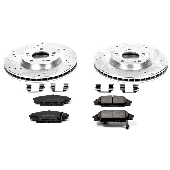 PowerStop Z23 Daily Driver Carbon-Fiber Ceramic Brake Pad and Drilled & Slotted
