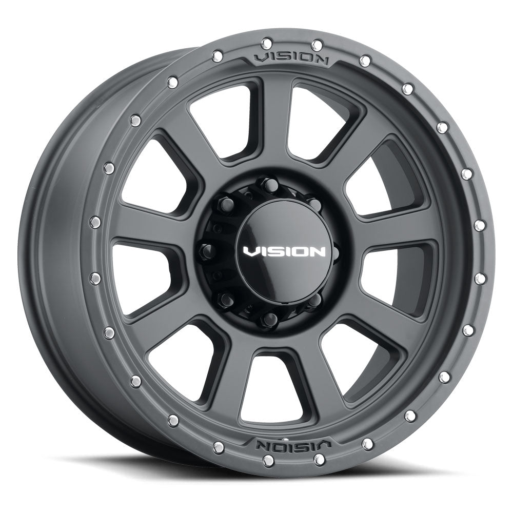 18x9 Vision 350 Ojos Satin Black 8x165.1 8x6.5 ET12 Wheel Rim - 0