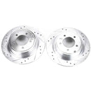 PowerStop Evolution Drilled Slotted Rotors Pair Rear For Chrysler Sebring