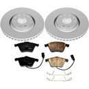 PowerStop Genuine Geomet Coated Rotor and Carbon-Fiber Ceramic Brake Pad Kit