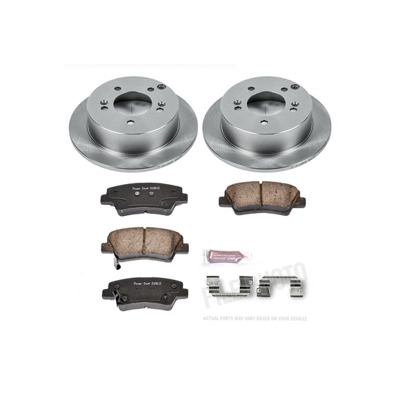 PowerStop OE Stock Replacement Low-Dust Ceramic Brake Pad and Rotor Kit