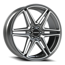 24x9.5 Vision 476 Wedge Gun Metal Machined Face Wheel 6x139.7 ET30 CB78.1