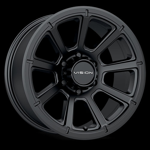 16x8 Vision 353 Turbine Matte Black 6x139.7 6x5.5 ET0 Wheel Rim