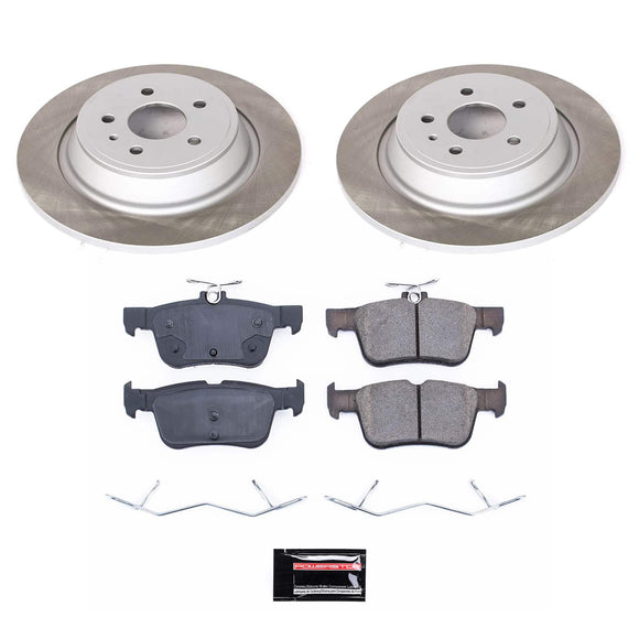 PowerStop Semi-Coated Rotor and Low-Dust Ceramic Brake Pad Kit