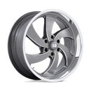 22X10 US Mag 1PC U133 Desperado Gray 6X139.7 6X5.5 ET25 Wheel Rim