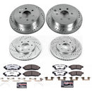 PowerStop Z36 Carbon-Fiber Ceramic Brake Pad with Drilled and Slotted Rotor Kit