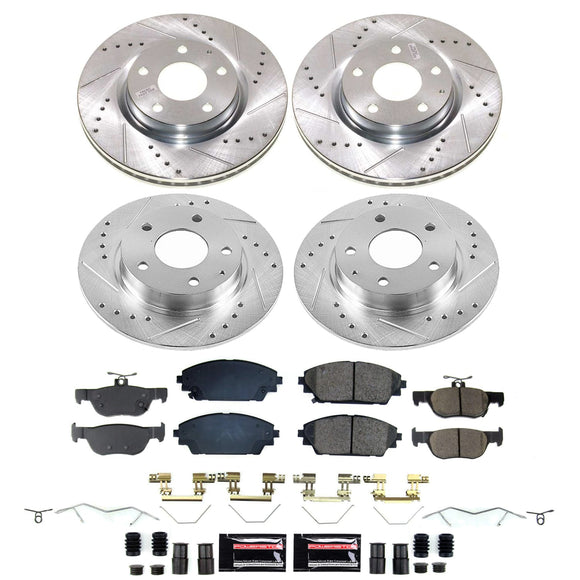 PowerStop Z23 Daily Driver Carbon-Fiber Ceramic Brake Pad and Drilled & Slotted