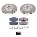 PowerStop Semi-Coated Rotor and Low-Dust Ceramic Brake Pad Kit