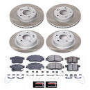 PowerStop Semi-Coated Rotor and Low-Dust Ceramic Brake Pad Kit