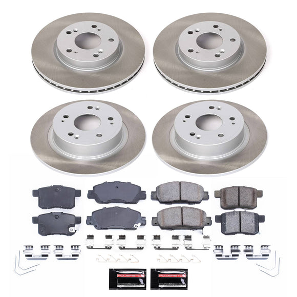PowerStop Semi-Coated Rotor and Low-Dust Ceramic Brake Pad Kit