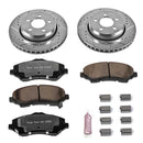 PowerStop Z36 Carbon-Fiber Ceramic Brake Pad with Drilled and Slotted Rotor Kit