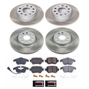 PowerStop Semi-Coated Rotor and Low-Dust Ceramic Brake Pad Kit