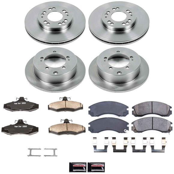 PowerStop OE Stock Replacement Low-Dust Ceramic Brake Pad and Rotor Kit