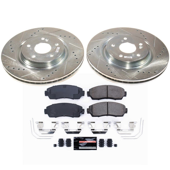 PowerStop Z23 Daily Driver Carbon-Fiber Ceramic Brake Pad and Drilled & Slotted