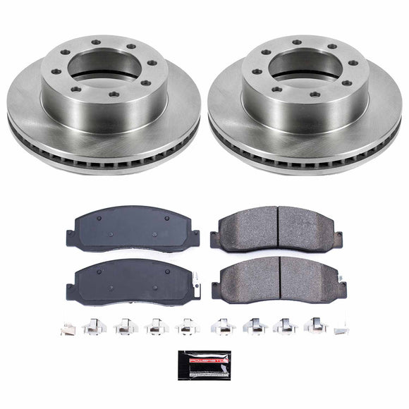 PowerStop OE Stock Replacement Low-Dust Ceramic Brake Pad and Rotor Kit