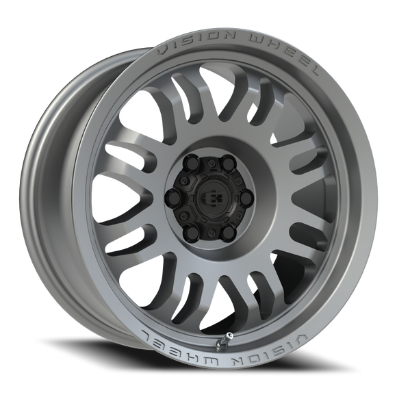 17x8.5 Vision 409 Inferno Satin Grey 6x114.3 6x4.5 ET0 Wheel Rim