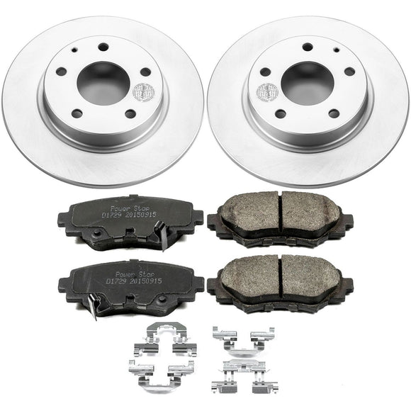 PowerStop Genuine Geomet Coated Rotor and Low-Dust Ceramic Brake Pad Kit