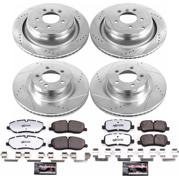 PowerStop Z36 Carbon-Fiber Ceramic Brake Pad with Drilled and Slotted Rotor Kit