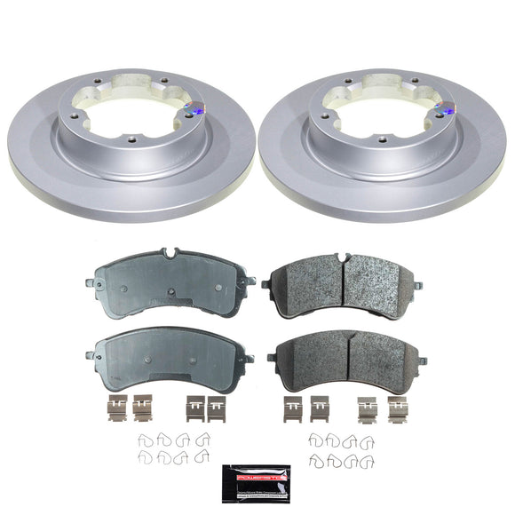 PowerStop Genuine Geomet Coated Rotor and Low-Dust Ceramic Brake Pad Kit