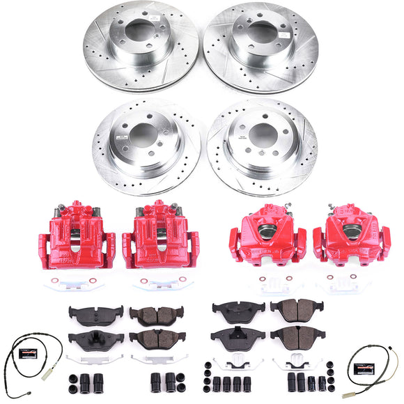 PowerStop Z23 Daily Driver Carbon-Fiber Ceramic Pads Drilled & Slotted Rotor & C
