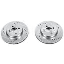 PowerStop Evolution Drilled Slotted Rotors Pair Front For Mini Cooper