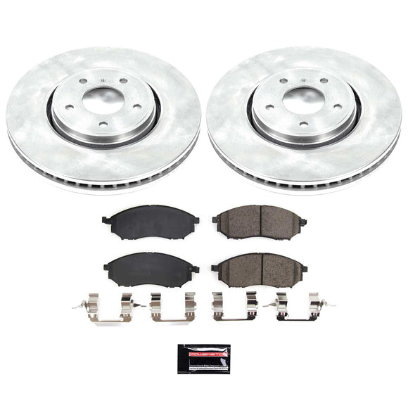 PowerStop OE Stock Replacement Low-Dust Ceramic Brake Pad and Rotor Kit