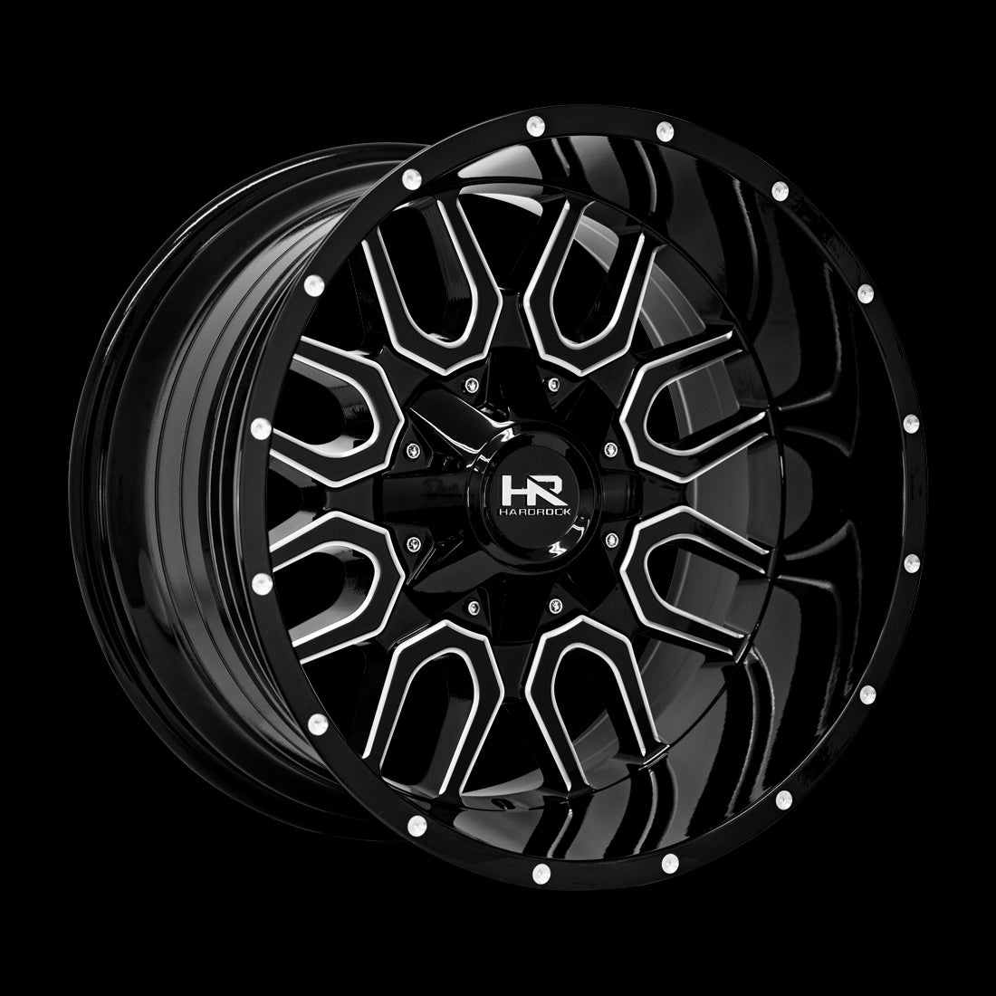 20x12 Hardrock Commander Gloss Black Milled 5x139.7/150 ET-51 wheel/rim - 0