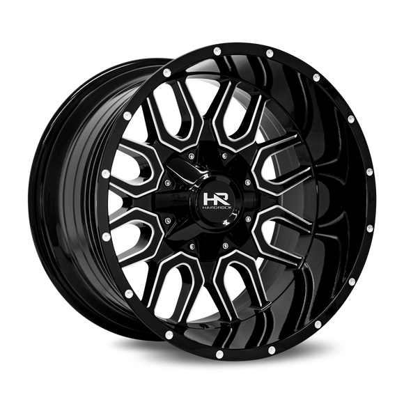 20x12 Hardrock Commander Gloss Black Milled 5x139.7/150 ET-51 wheel/rim