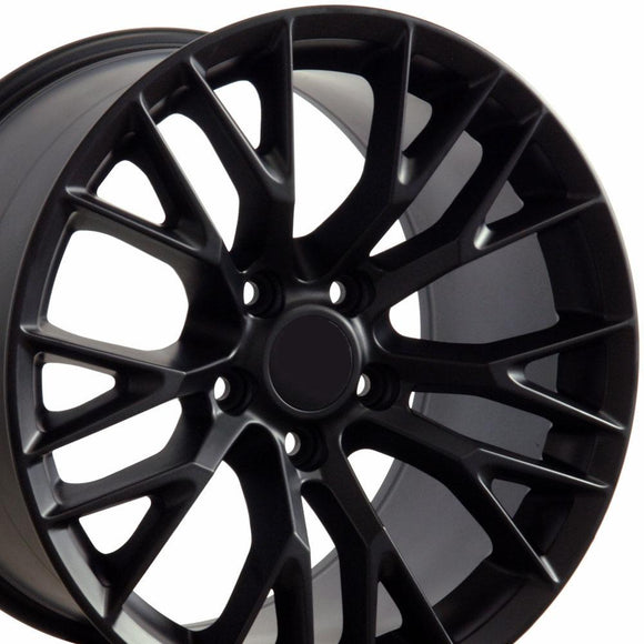 17" Replica Wheel CV22 Fits Chevrolet Corvette - C7 Z06 Rim 17x9.5 Black Wheel