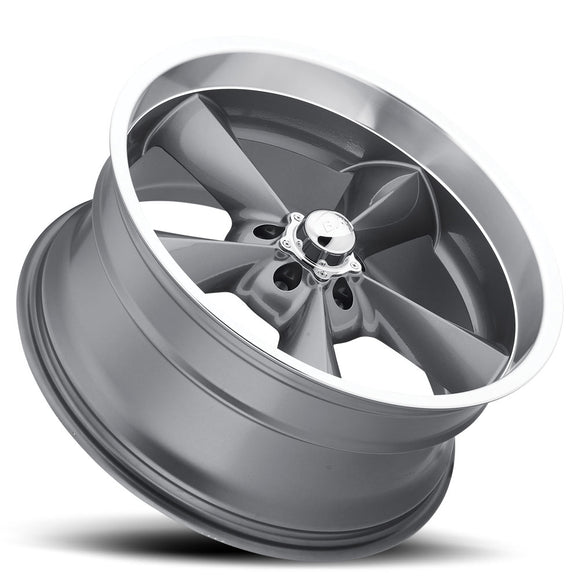 17x8 B/G Rod Works Old School Gun Metal Machined Lip 5x127 ET0 wheel/rim