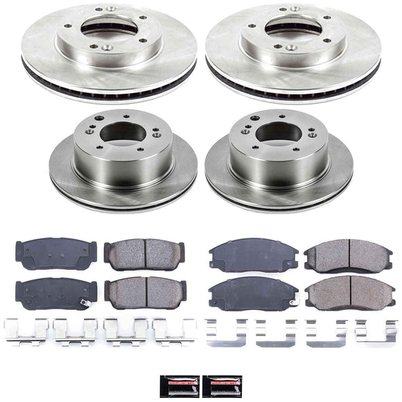 PowerStop OE Stock Replacement Low-Dust Ceramic Brake Pad and Rotor Kit