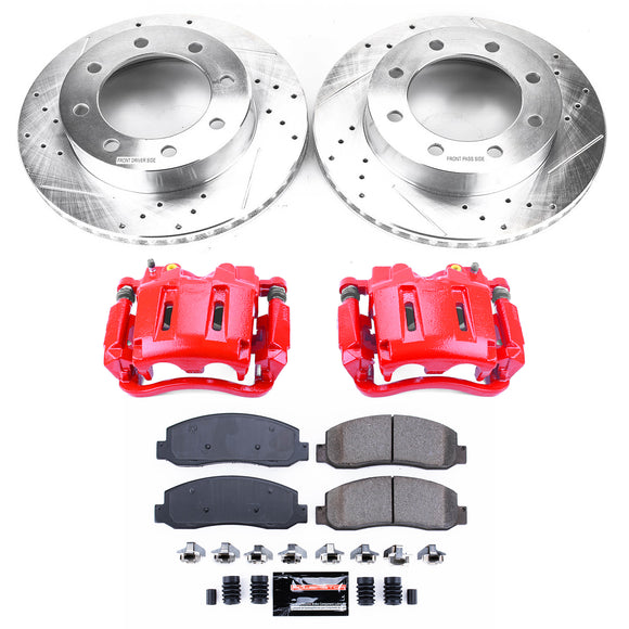 PowerStop Z23 Daily Driver Carbon-Fiber Ceramic Pads Drilled & Slotted Rotor & C