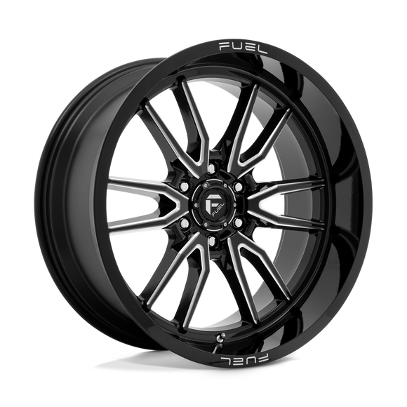 22x10 Fuel Off-Road D761 Clash Gloss Black Milled 6x135 ET-18 CB87.1 Wheel Rim