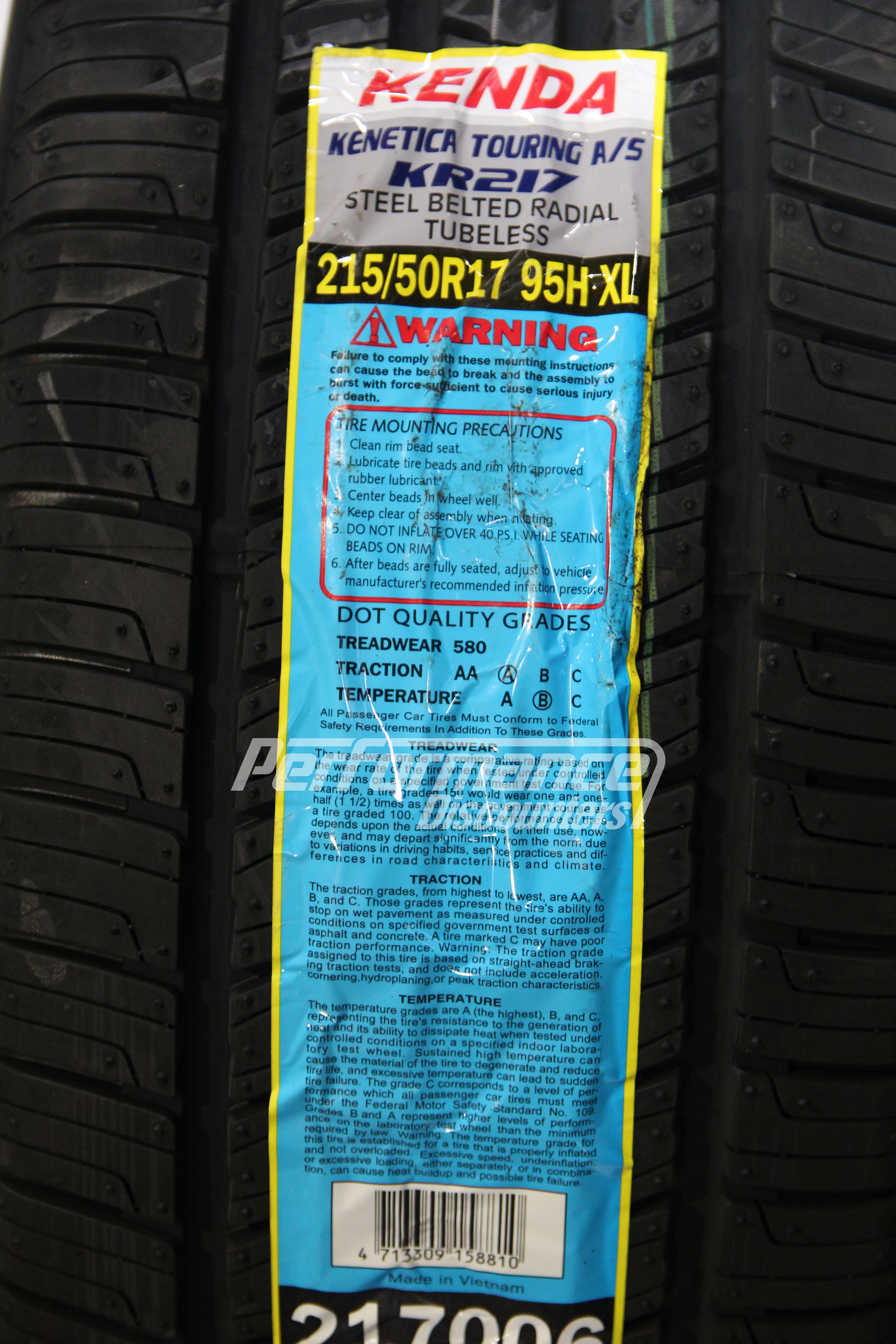 Kenda Kenetica Touring AS KR217 Tire(s) 215/50R17 95H XL 215/50-17 2155017